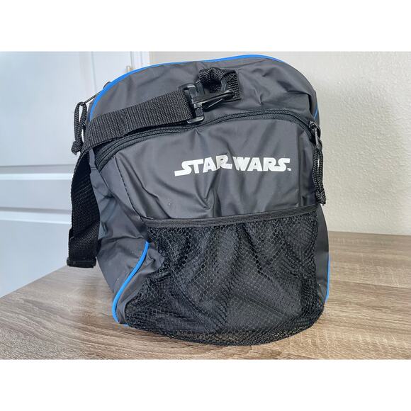 Star Wars Jedi Gym‎ Duffel Bag Black Blue Shoulder Strap Qui-Gon Obi-Wan Graphic - Picture 7 of 10